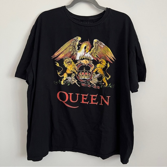 Queen Other - Queen Official Band T-Shirt Black Graphic Tee Rock Concert Tour Merch-Size XXL